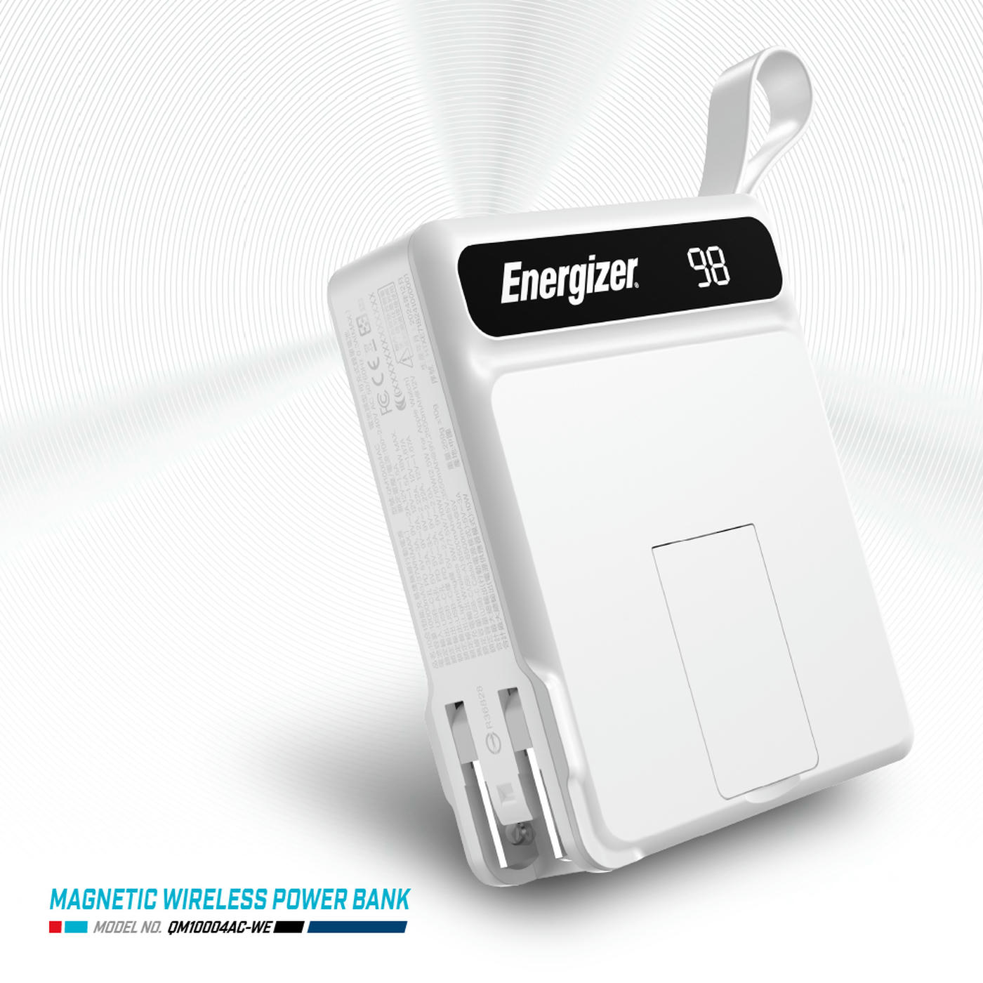 ENERGIZER 勁量 10in1 勁能充 易捷 無線行動電源 10000mAh QM10004AC 白色 總代理公司貨, , large