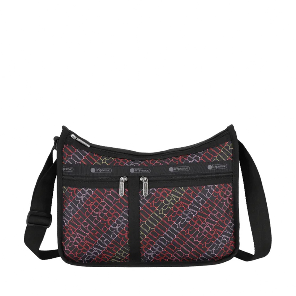 |快速出貨|Lesportsac Deluxe Everyday Bag 奢華斜背包 送禮-霓光字舞, , large