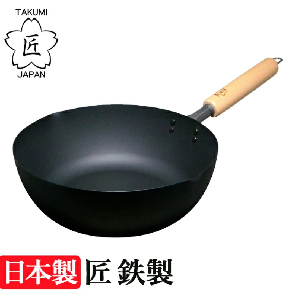 Japanese Iwagane-Pattern Wok, 24 cm, , large