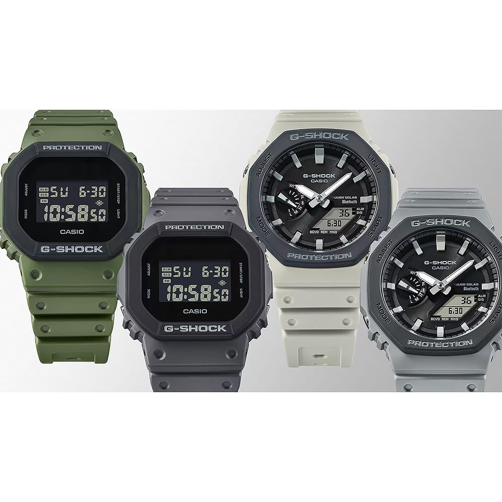 CASIO 卡西歐 G-SHOCK 運動風極簡八角 太陽能電力智慧藍牙手錶 GA-B2100LUU-5A, , large