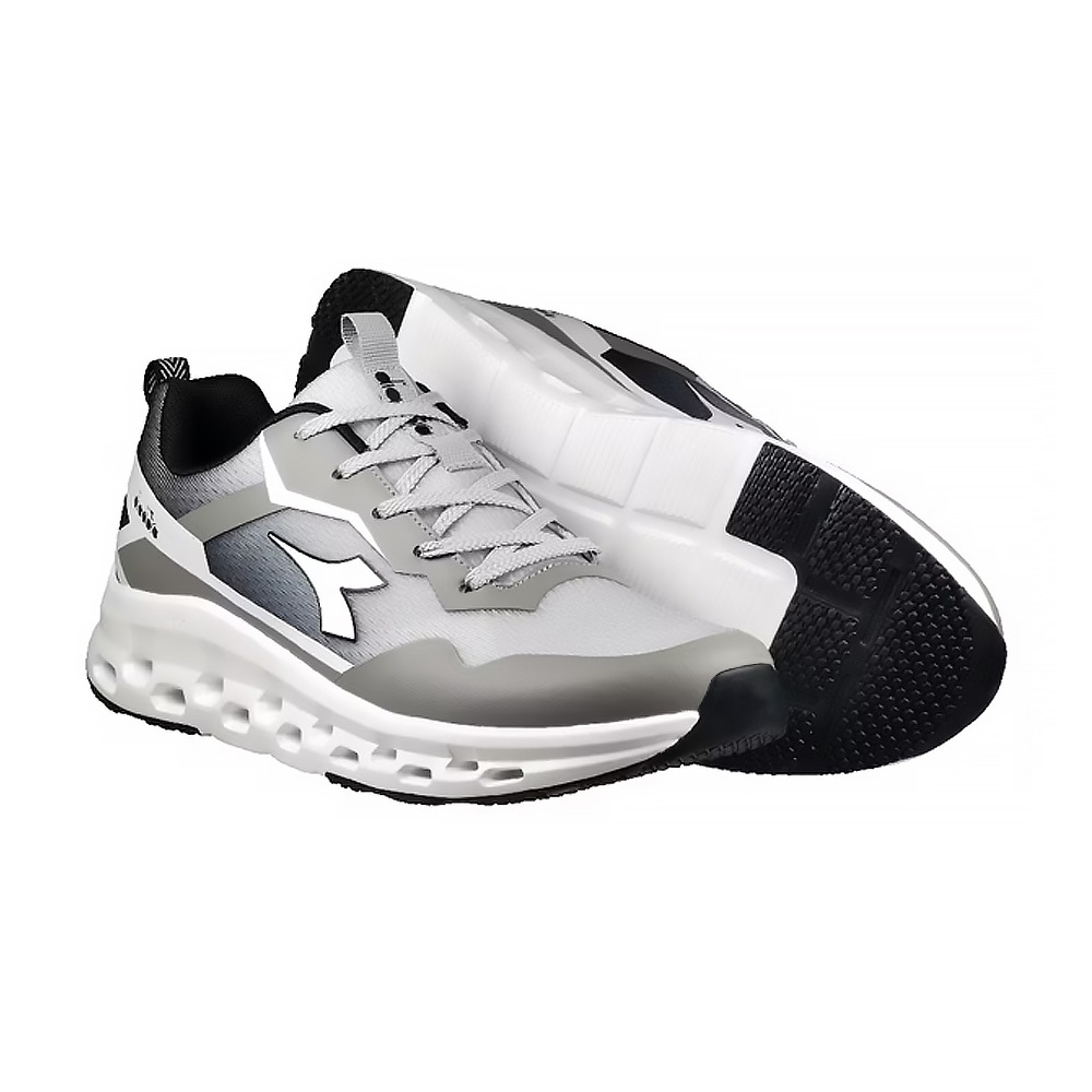 DIADORA迪亞多那 時尚休閒運動鞋 男運動鞋 男鞋 休閒鞋 寬楦 輕量 透氣 吸震 緩衝 足弓支撐 氣墊鞋墊 灰 黑, , large