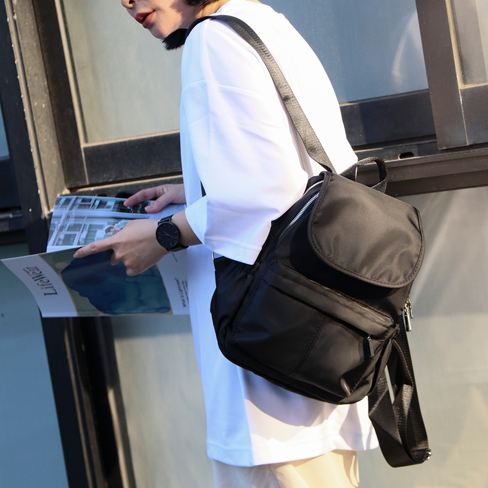 【YUN JOIN】輕巧休閒後背包-粉色 休閒背包 隨身包 通勤背包 畢業禮物 女包 全素面 磁吸, , large