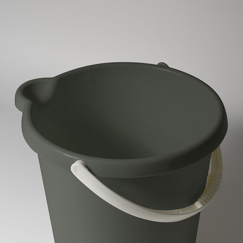 GINII基尼|質感加厚手提水桶 12L 莫蘭迪綠/塑膠水桶 圓型水桶 手提水桶 多用途水桶 泡腳 園藝 洗澡桶, 莫蘭迪綠, large