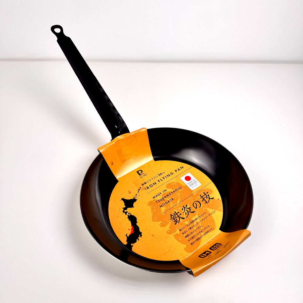 [Pearl] 燕三條 鐵炎之技  24cm 長柄平底鍋/平底鍋/鐵鍋/IH爐適用, , large