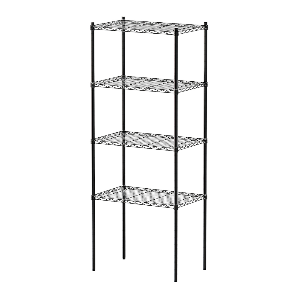 【Y HOUSE】70x45x180cm Lightweight Four-layer Iron Rack Iron Rack Shelf - Painted Black, , large