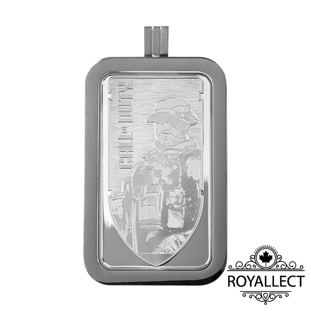PAMP 1 oz Silver MWIII Call of Duty Proof-Like Bar in Bezel, , large