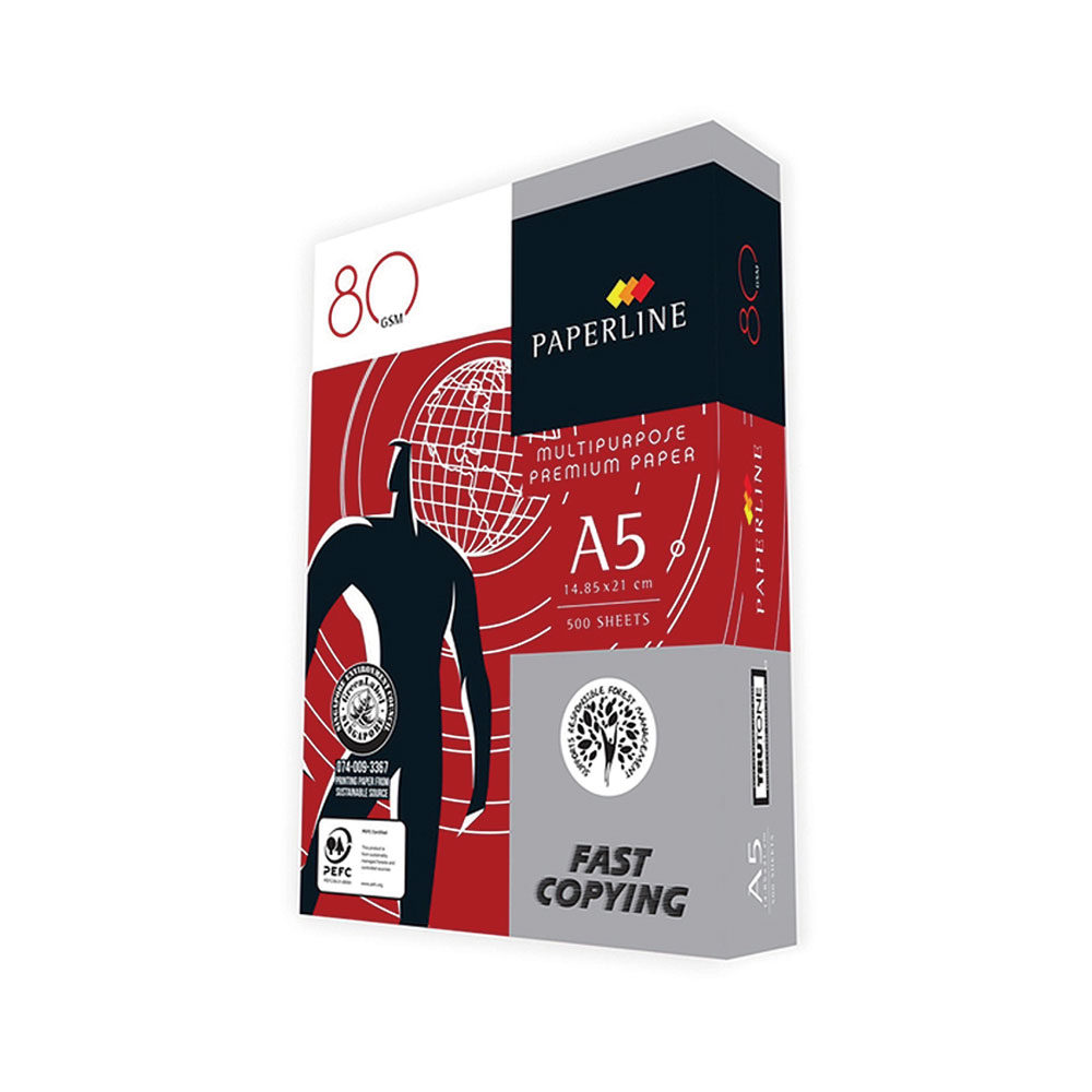 【PAPERLINE】A5 多功能影印紙 80P 地球紅 10包/箱, , large