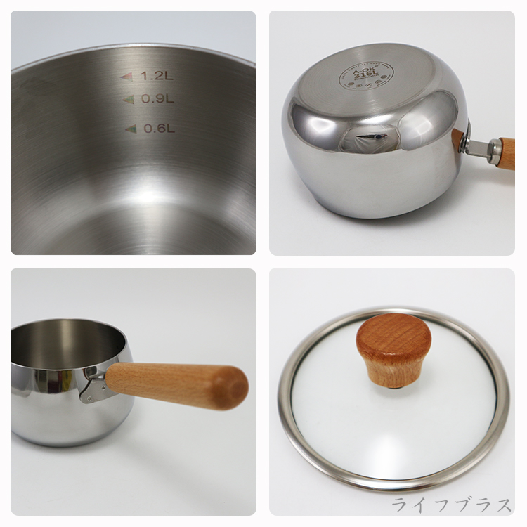 A-OK 316不鏽鋼藍寶石片手鍋-14cm-1支, , large