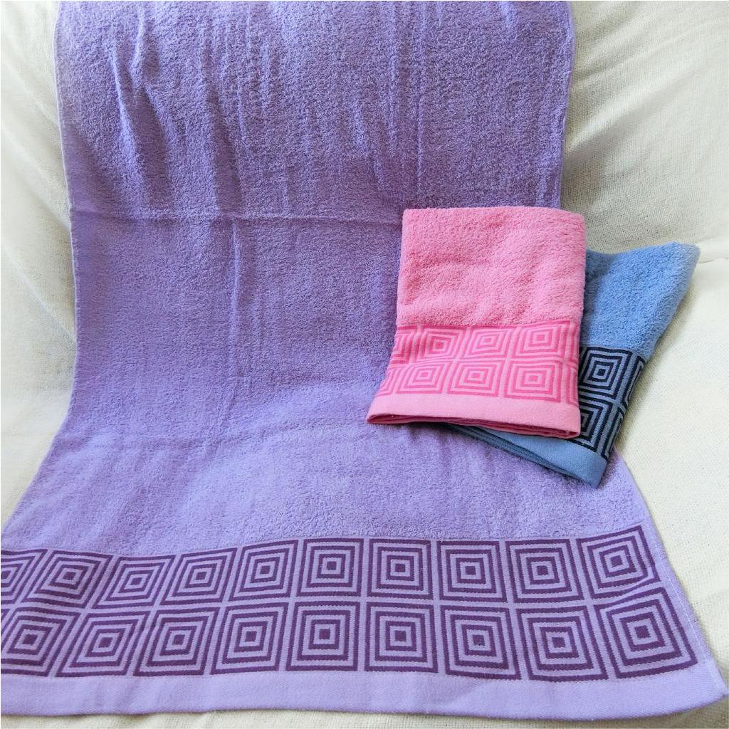 [Kaimei Cotton Industry] 2 in the group, random and excellent, MIT made in Taiwan, 8 taels of carefully selected American cotton bath towels, checkered pattern, , large