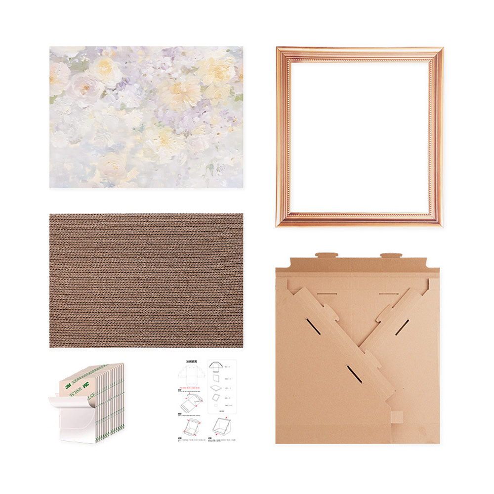 【上手家居】油畫貓抓板 花叢(貓抓板/貓抓屋/貓抓窩/貓抓/貓抓板屋), , large