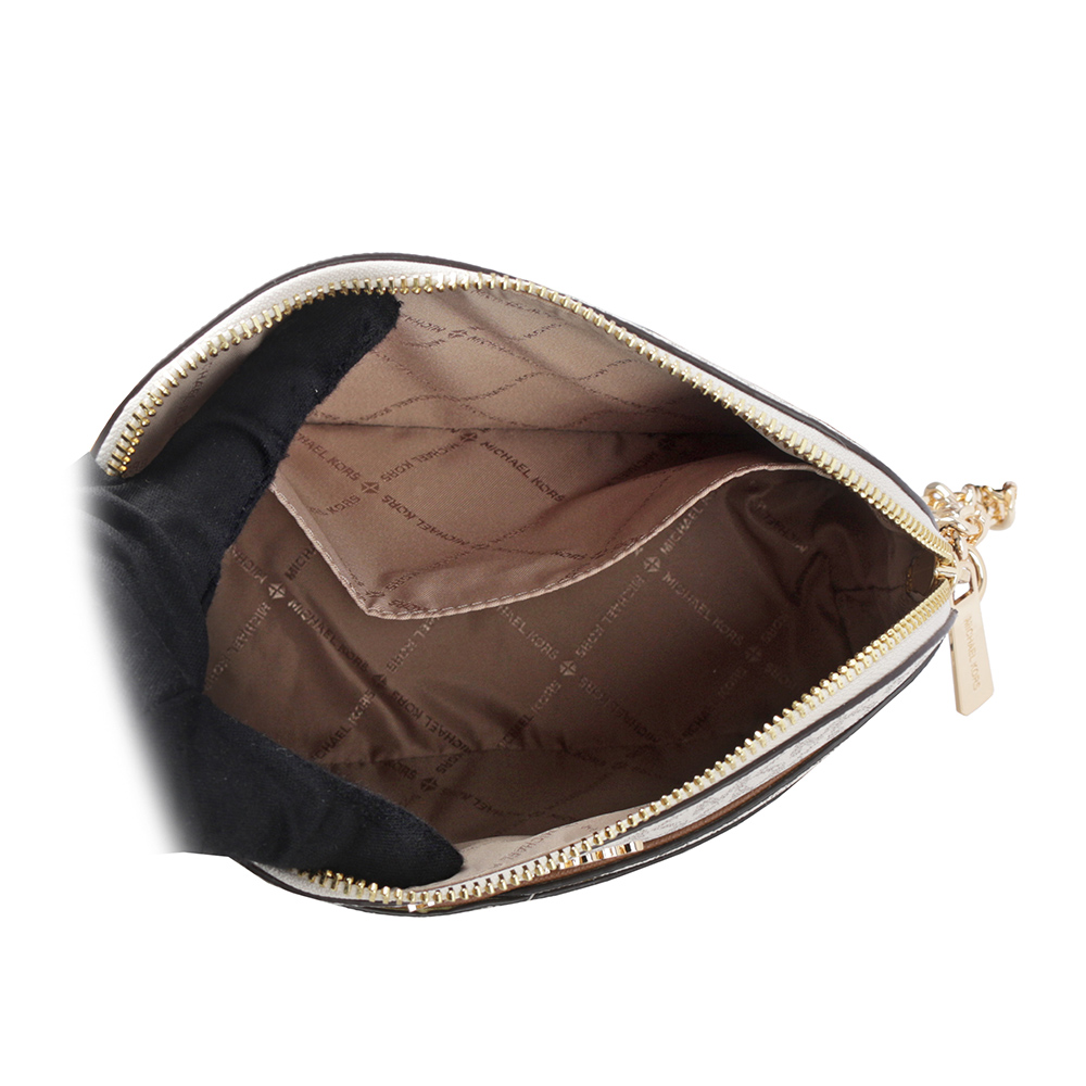 Michael Kors 金字滿版塗層帆布口袋貝殼包/香草白, , large