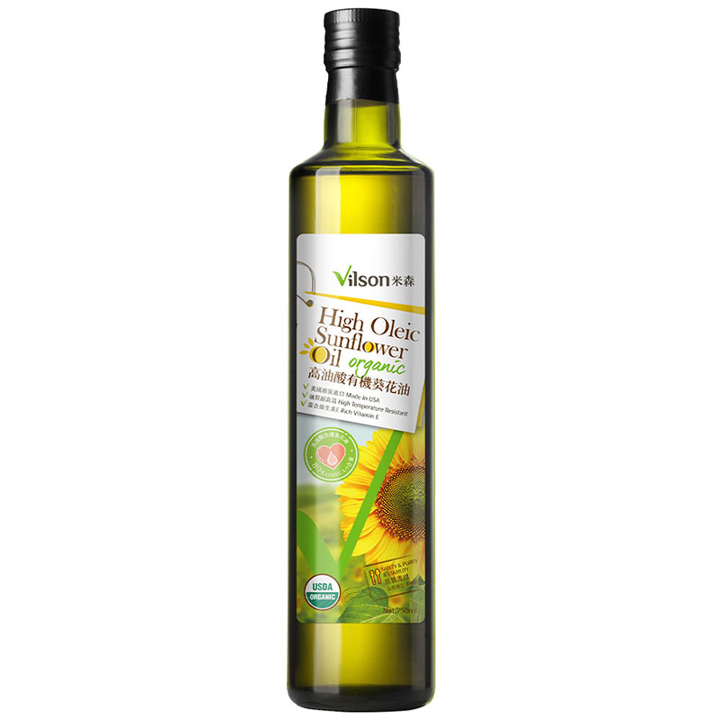 【米森 vilson】高油酸有機葵花油 (750ml), , large