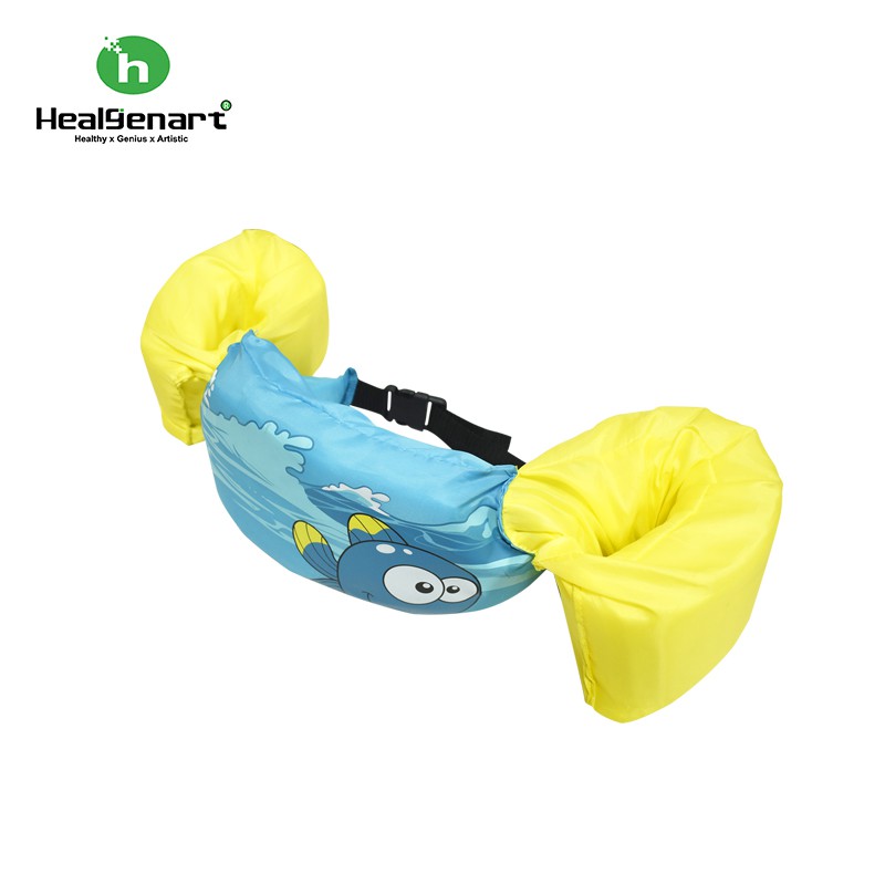 【Healgenart】雙臂穿戴式漂浮衣 免充氣 兒童水上浮力衣  游泳學習背心 (隨機出貨), , large