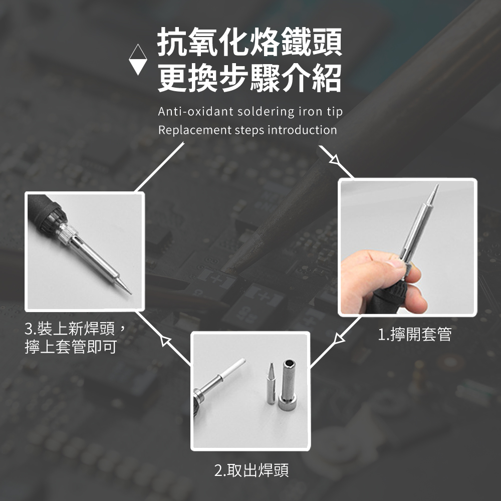 [HANLIN]-G1020-80W 開關按鈕調溫80W電烙鐵# 陶瓷發熱芯 可調溫 焊槍 烙鐵頭, , large