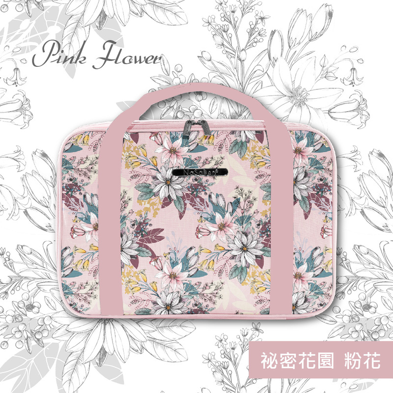 NaSaDen Schiffer Handbag Cross Body Shoulder Bag Travel Tote Bag Pink Flower, , large