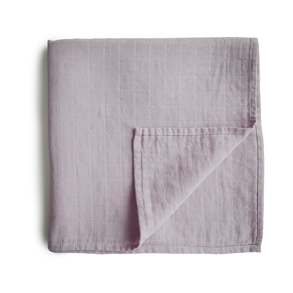 【mushie】有機棉多功能紗布包巾/柔紫 Soft Mauve, , large
