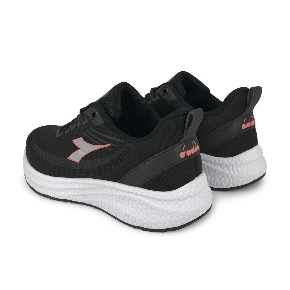DIADORA迪亞多那 輕量透氣慢跑女鞋 女運動鞋 慢跑鞋 反光 舒適 輕盈 彈性 吸震 減壓 足弓支撐 止滑 黑 灰桃, , large