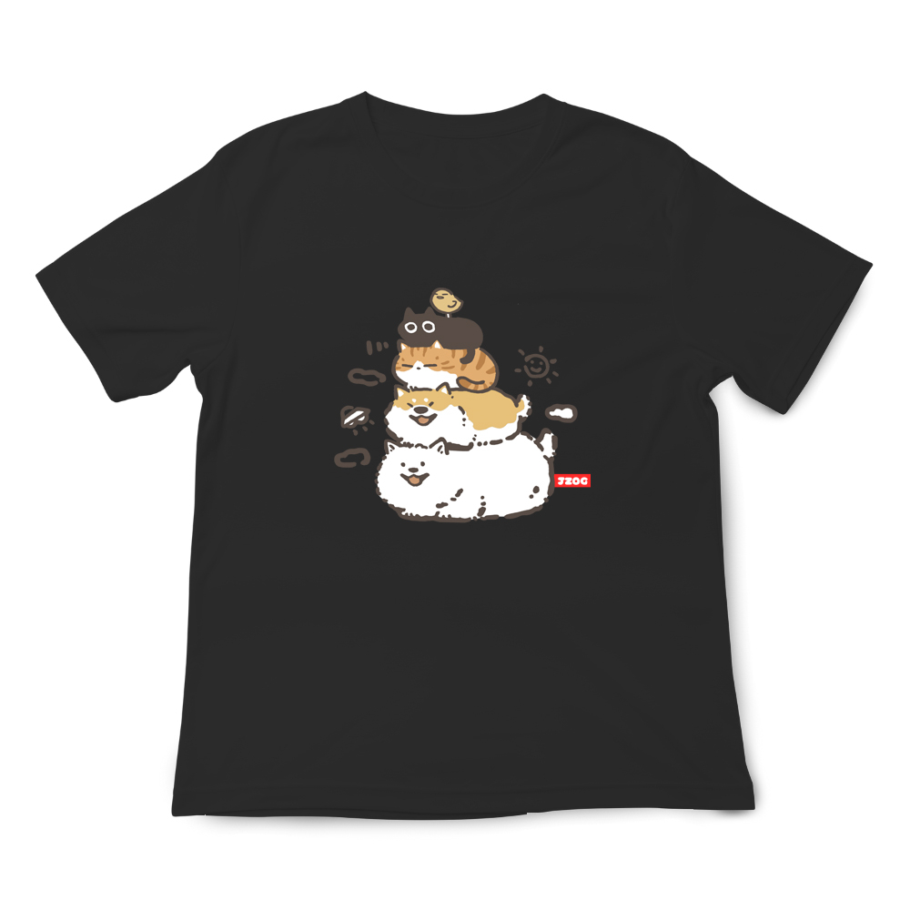 JZ TEE Adorable Pets' Relaxation Time Graphic Tee, , large