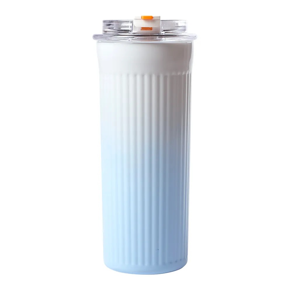 Stainless steel straw coffee cup, , large