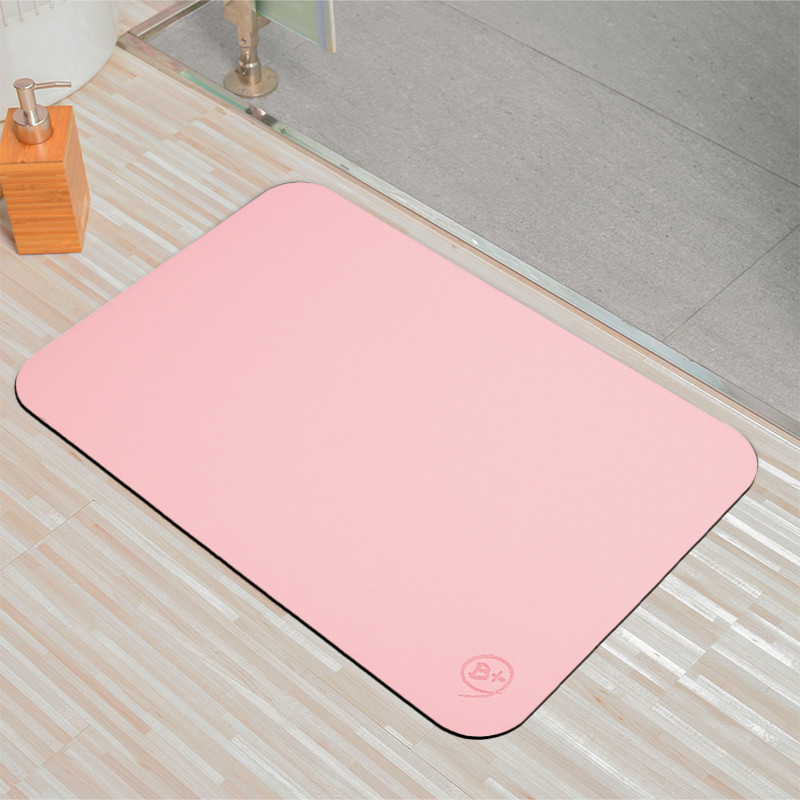 【Monster】 Soft Diatomaceous Earth Absorbent Mat (60x40cm) – Warm Pink, , large