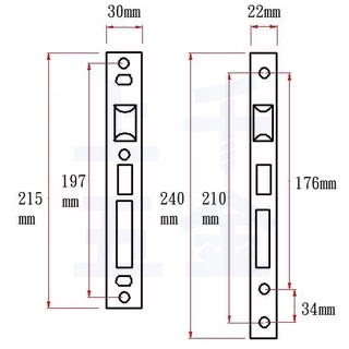 連體鎖 匣式鎖 加安牌 台灣製 門鎖 金色 N5L7601V ※把手左右邊通用, , large