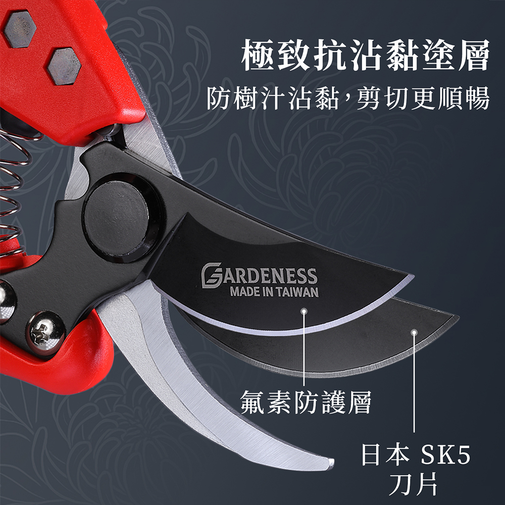 HC-801 防沾黏 Bypass 交錯式修枝剪 樹枝剪 花剪 防滑握柄 日本SK5 台灣製, , large