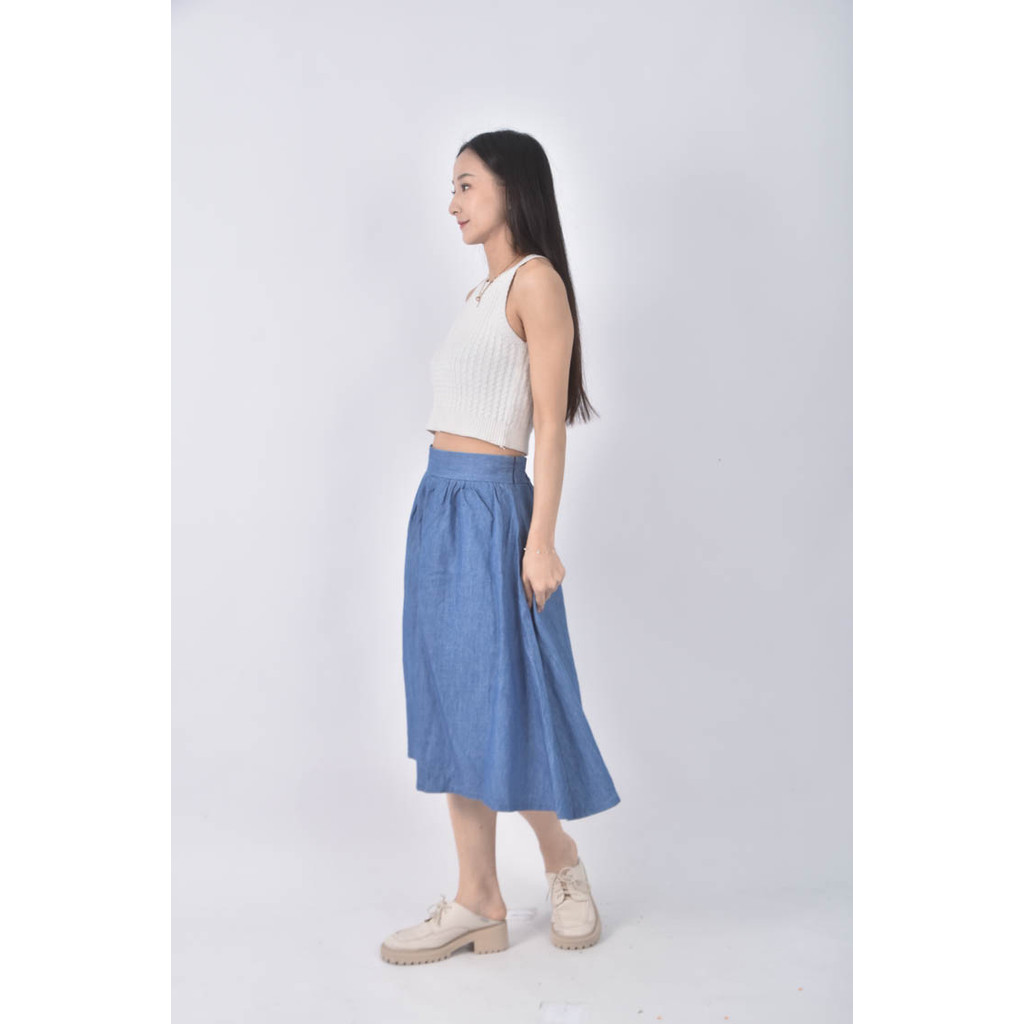 (S) 傘裙藍色長裙二手衣, , large