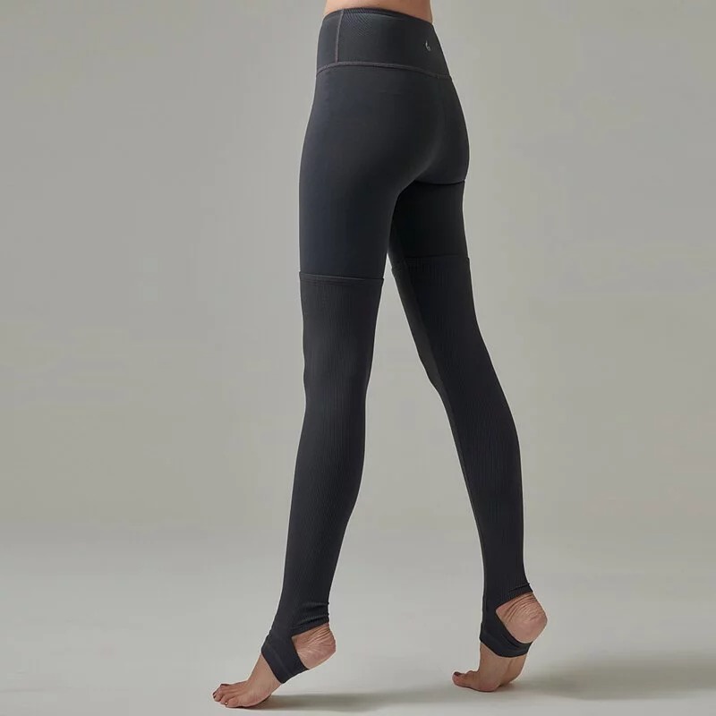 YOGA FLOW Brook Pants - 雙材質拼長褲 - 沉穩灰 Dark Grey, , large