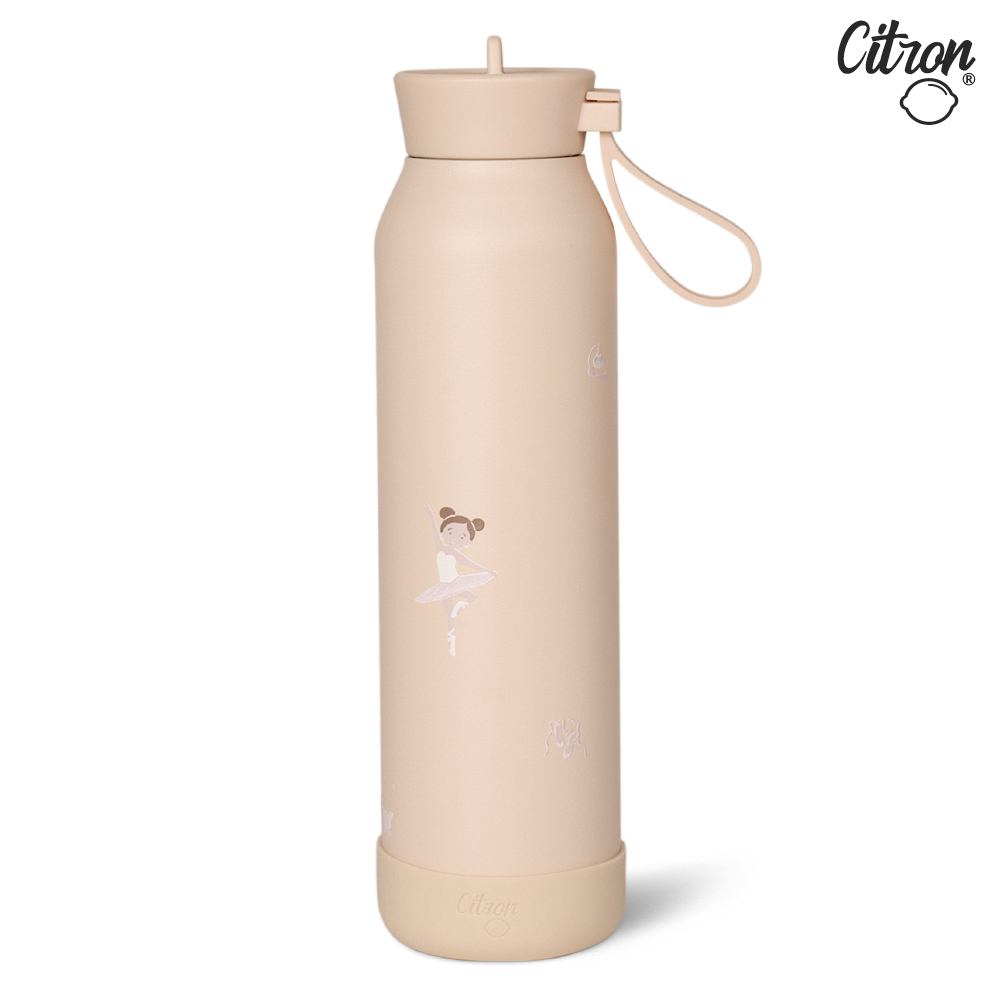 【Citron】矽膠提把三層保溫瓶_500ml_芭蕾女孩