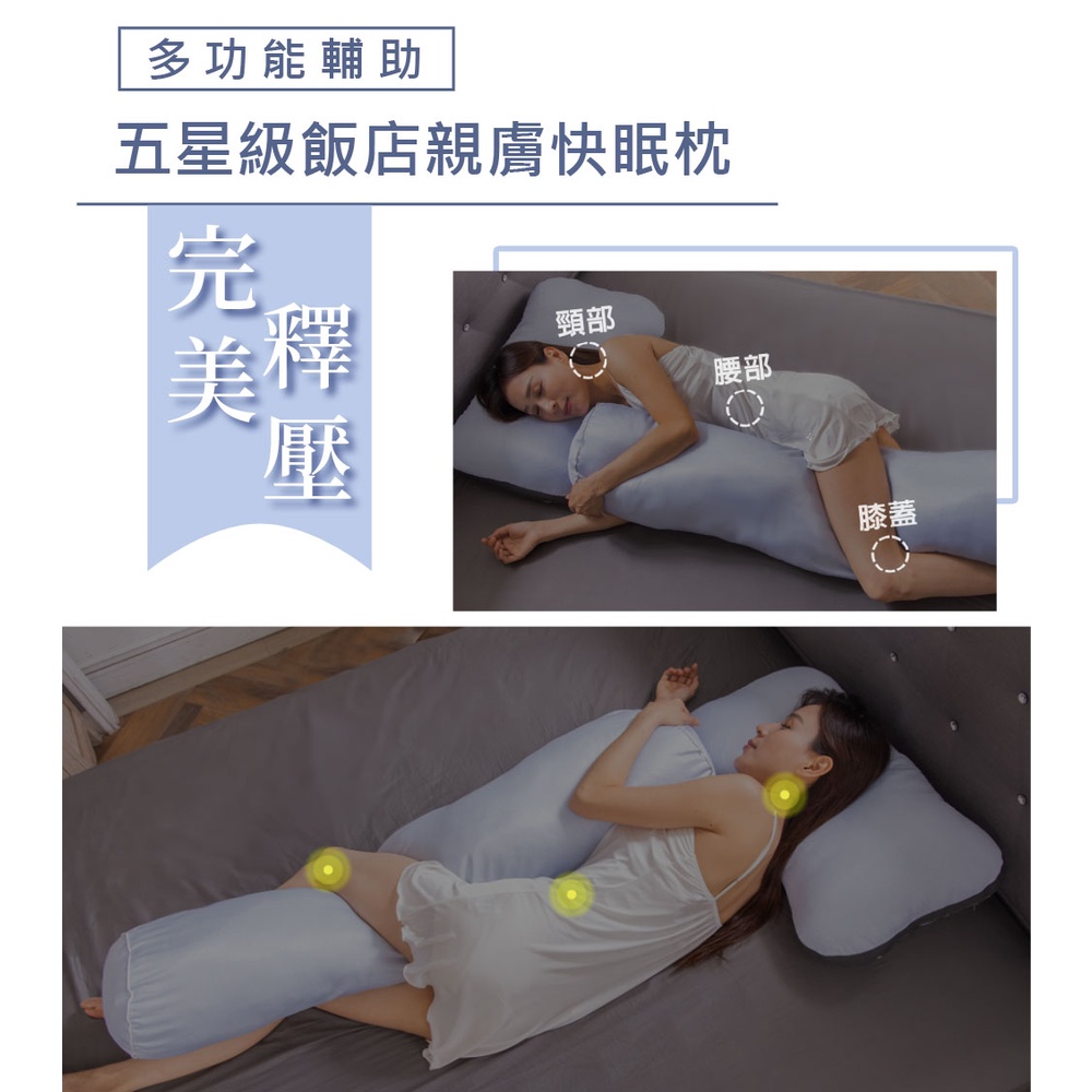 【日本藤田】五星飯店指定抗菌肩頸紓壓好眠五件組 枕頭 長型抱枕 透氣枕 台灣製 飯店枕頭, , large
