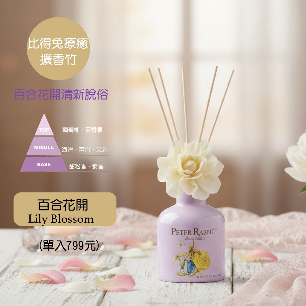 【世豐】【Peter Rabbit 比得兔】療癒擴香200ml(2入組)-藍.紫色, , large