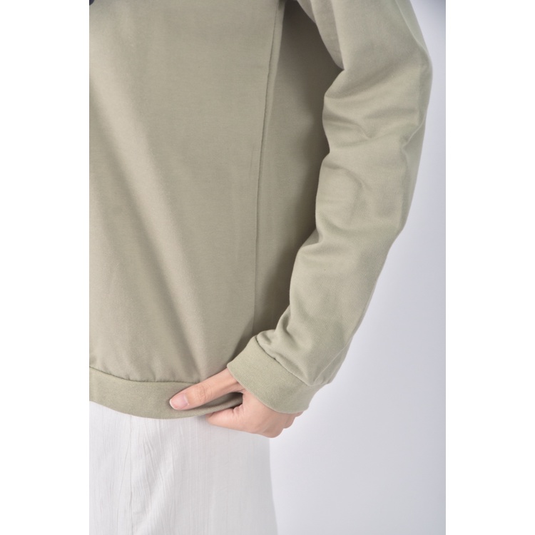 (L) kuen dian質感綠色長袖上衣二手衣, , large