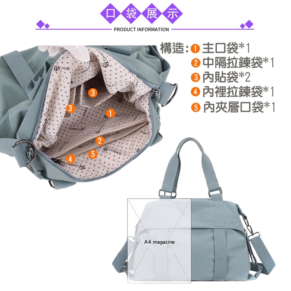 SPRING-學院風通勤大款托特包 大學生上課通勤14吋筆電大款肩背包 旅行肩背包-多色, , large