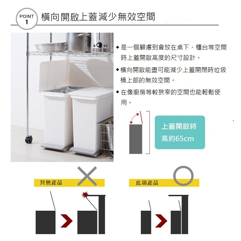 【this-this】日本Like-it｜直立式分類垃圾桶 25L, , large