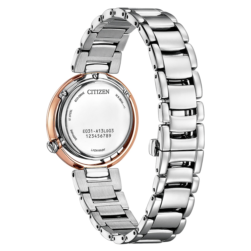 CITIZEN 星辰 L系列 鑽石花朵光動能女錶 EM1114-80Y, , large