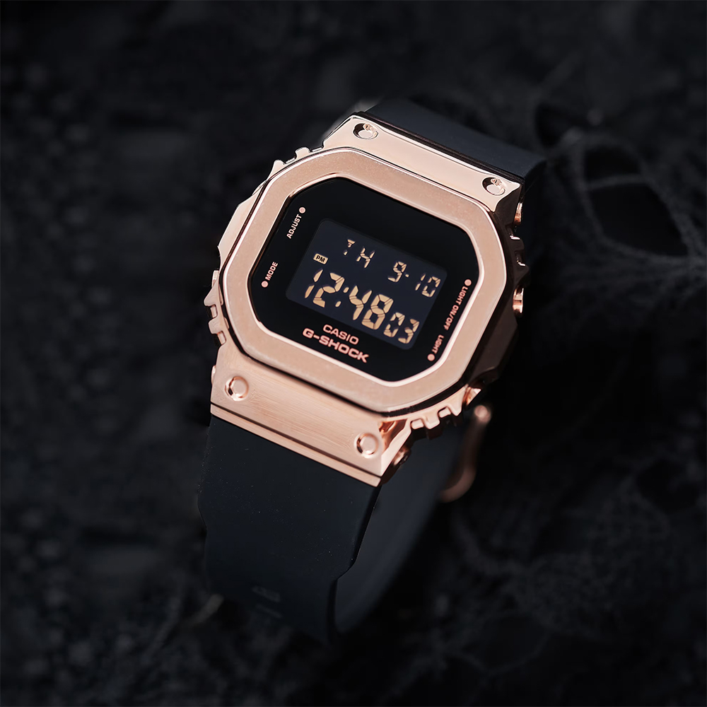 CASIO 卡西歐 G-SHOCK 經典5600系列金屬色手錶-玫瑰金 GM-S5600PG-1, , large