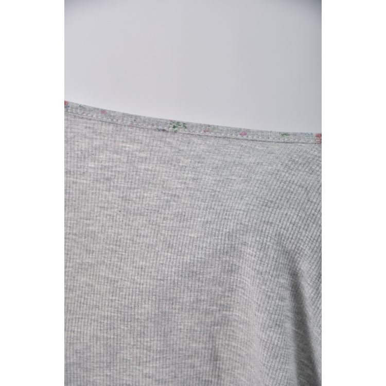 (S) 質感兩件式灰色長袖上衣二手衣, , large