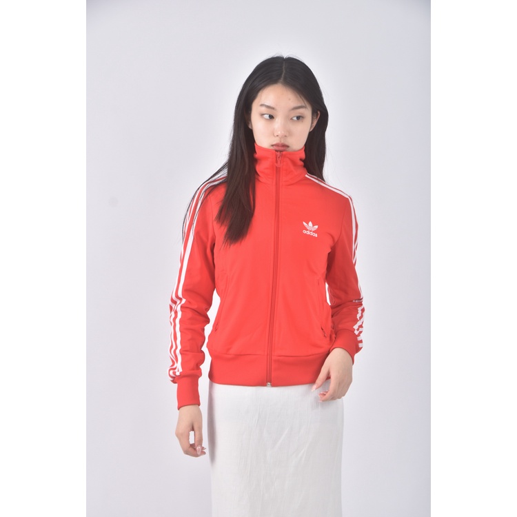 (S) adidas運動質感高領紅色外套二手衣