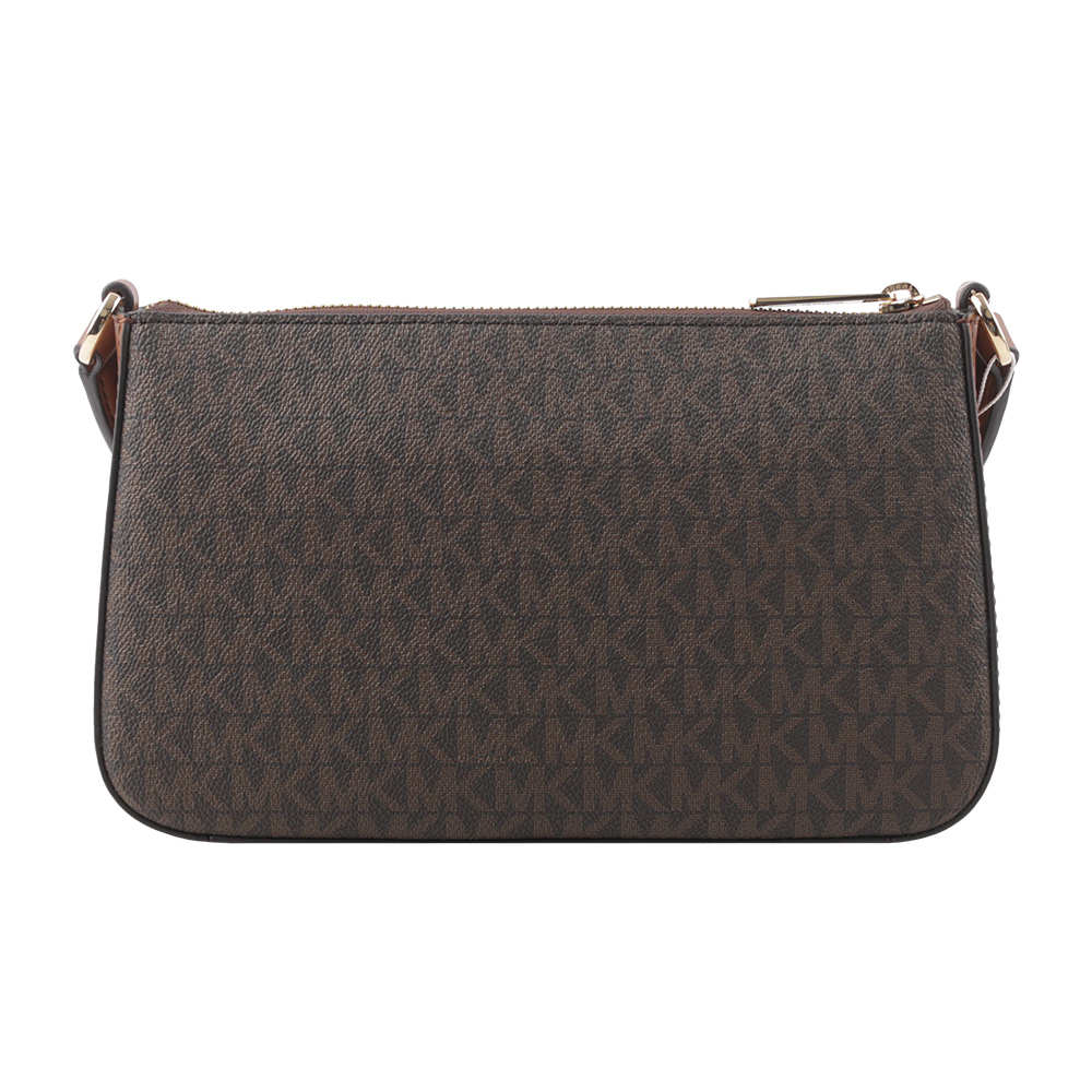 Michael Kors 金字塗層帆布附小袋三合一斜背包/咖啡色, , large