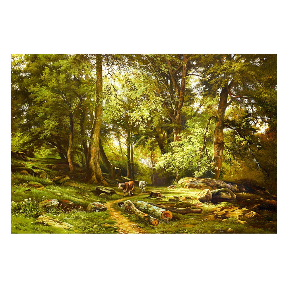 【御畫房】牛轉乾坤 國家一級畫師手繪油畫60×90cm(VF-93), , large