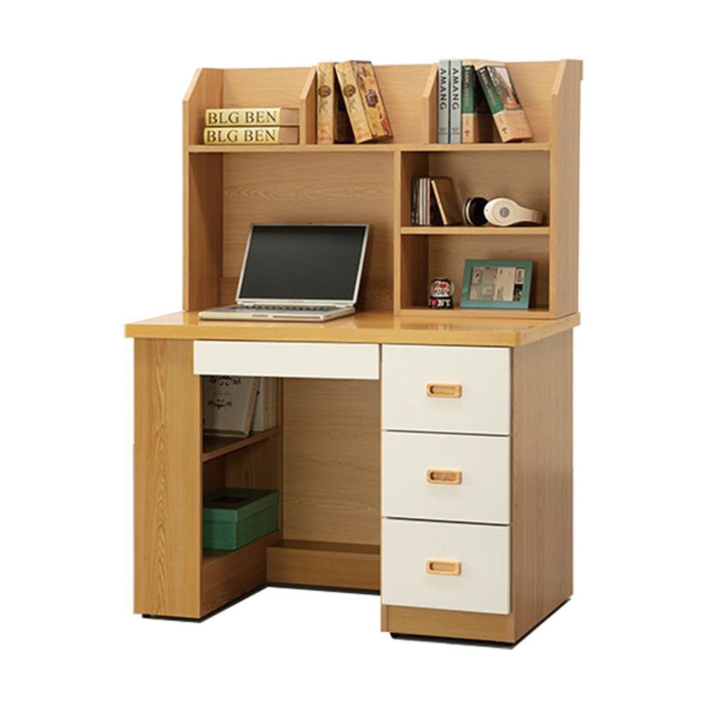 【唯熙傢俱】赫比原木色3.5尺電腦桌組