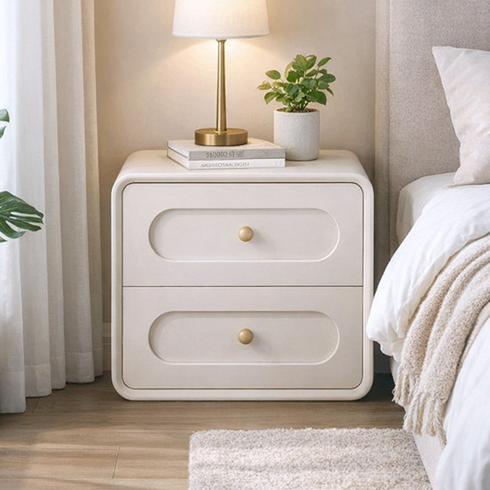 AOTTO免組裝北歐風簡約雙抽床頭櫃(FT-009)
