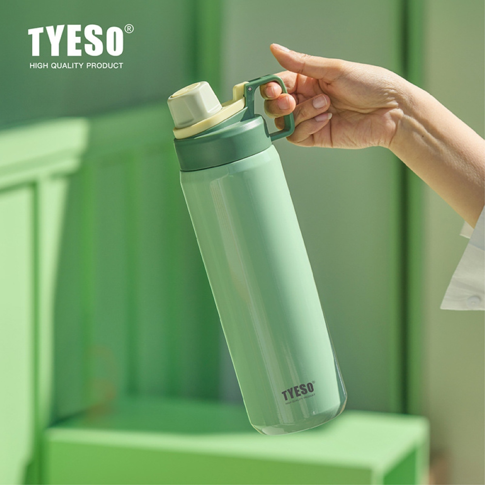 【H&R安室家】TYESO泰碩 304不鏽鋼提把保溫瓶900ml(H57), , large