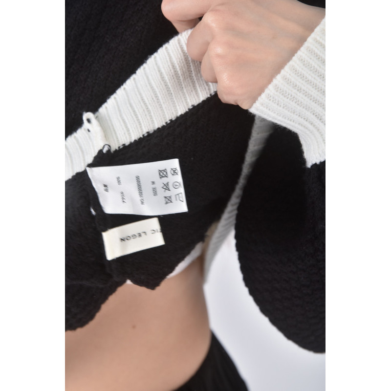 (S) majestic legon質感圓領黑色長袖上衣二手衣, , large