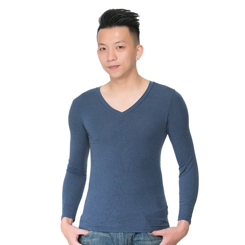 極速男V領發熱衣<黑XL>L281 保暖 抗寒 台灣製, , large