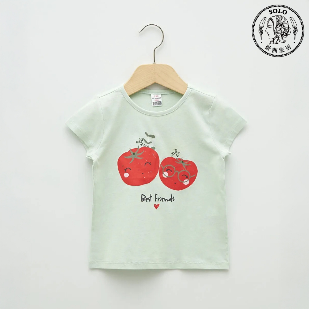 【SOLO Vintage】LCW Baby Toddler Cute Tomato 2 T-Shirts 2 Pants Set 4 Piece Set Made in Turkey 24-36m, , large