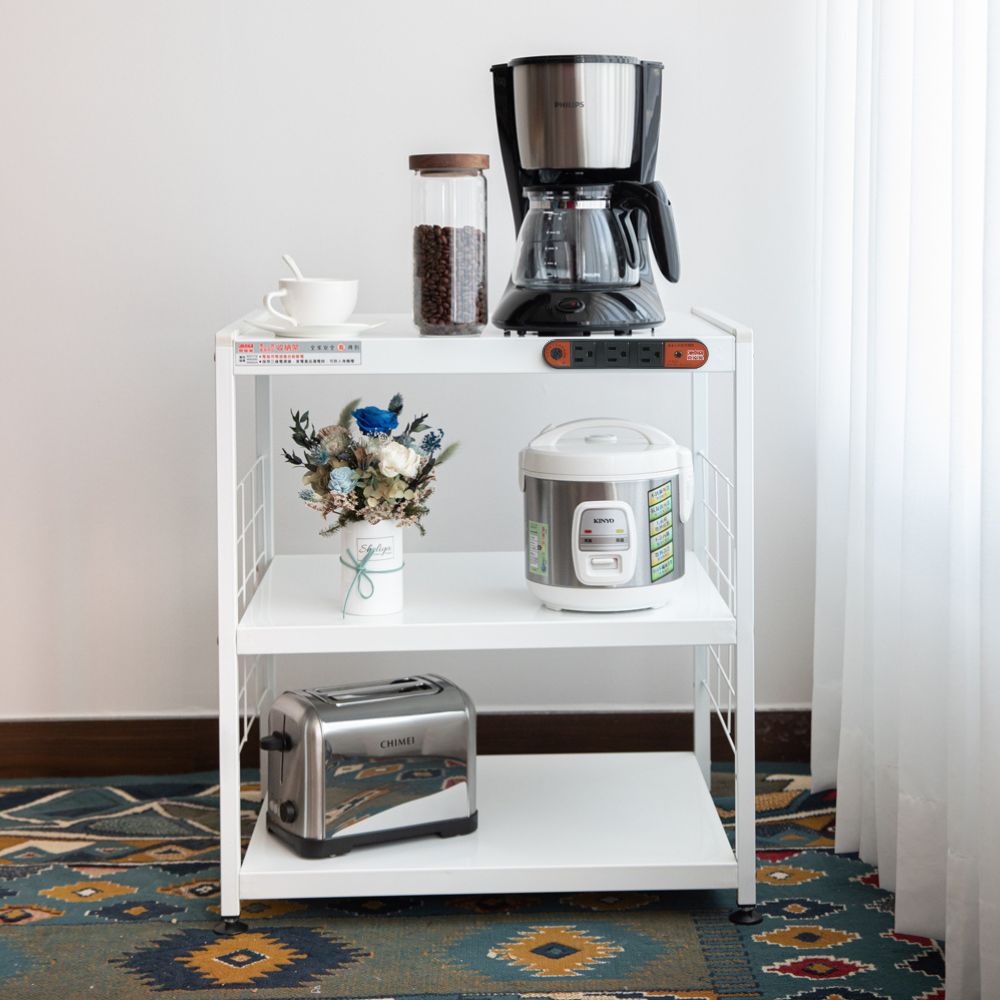 愛樂美AI蜂鳴自動斷電置物電器收納架3層101, , large