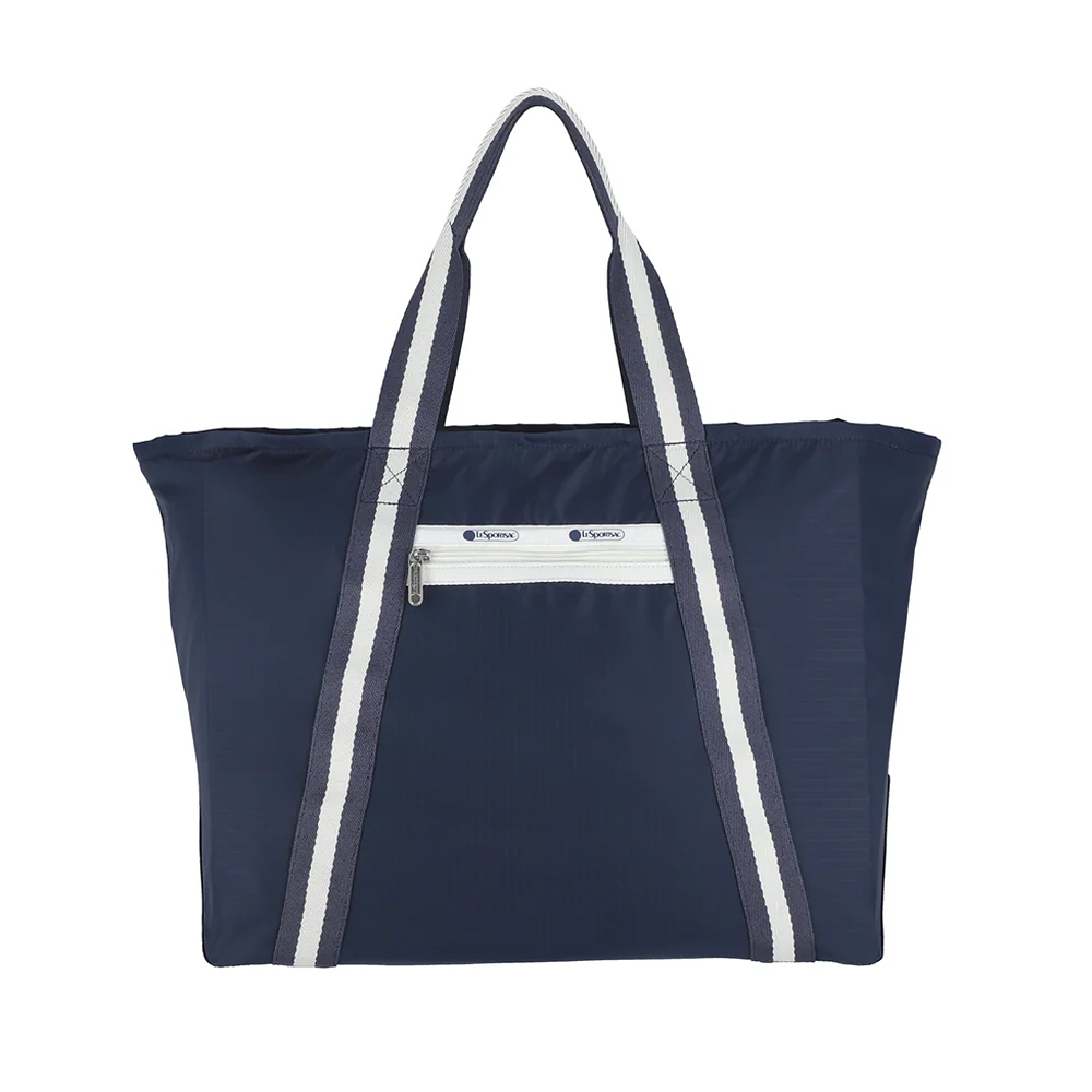 |快速出貨|Lesportsac E/W Everyday Tote 橫式日常托特包/ 滾邊深海藍, , large
