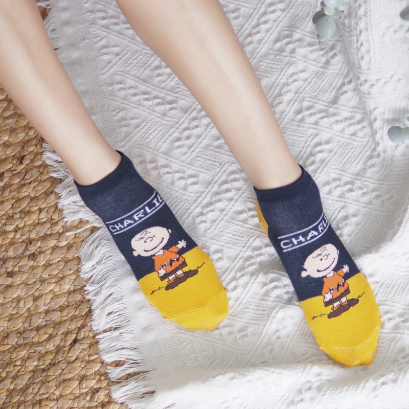 [Kaimei Cotton Industry] 8 pairs of sets, random and excellent, made in Korea, pure cotton fine-needle Korean-style styling socks - American comic style Kaimei Cotton Industry, , large