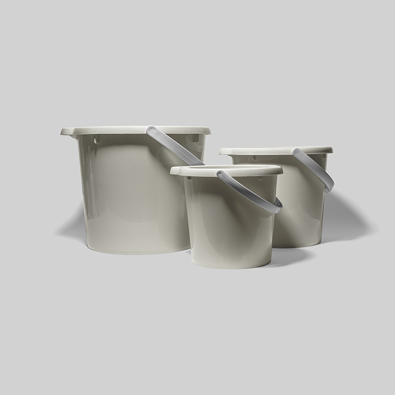 GINII基尼|質感加厚手提水桶 6L 象牙白/塑膠水桶 圓型水桶 手提水桶 多用途水桶 泡腳 園藝 洗澡桶, 象牙白, large